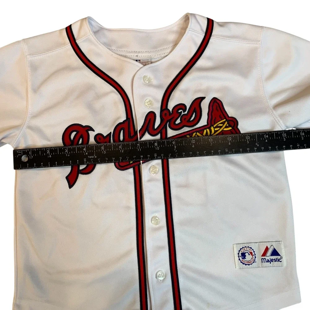 Vintage 90s Atlanta Braves Andruw Jones #25 Majestic Youth XS 4/5 Jersey MLB